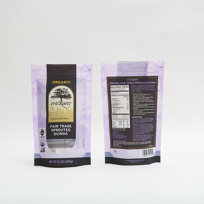 Мешок молнии положения молнии сумки упаковки еды 12OZ 340g Ziplock для пусканной ростии квиноа