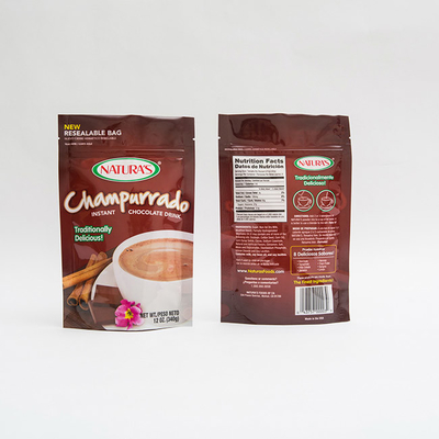 340g Champurrado стойки сумка Hocolate мешка вверх немедленная пакуя с молнией