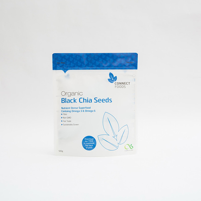 штейновая стойка ЛЮБИМЦА 500g вверх по черноте Chia полиэтиленовых пакетов 123um осеменяет упаковку