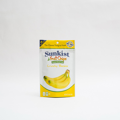 сухой банан 1.4oz откалывает упаковку еды Recyclable стоит вверх мешки с молнией
