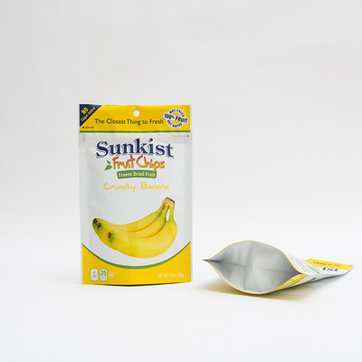 сухой банан 1.4oz откалывает упаковку еды Recyclable стоит вверх мешки с молнией