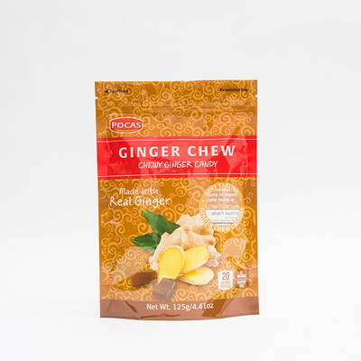жевание имбиря сумки мешка конфеты 125g PE80 PET12 с окном и нижним Gusset