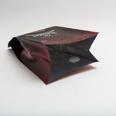 454g 280 x 100mm напечатанные плоские нижние сумки кофе с клапаном для кофейных зерен BOPP