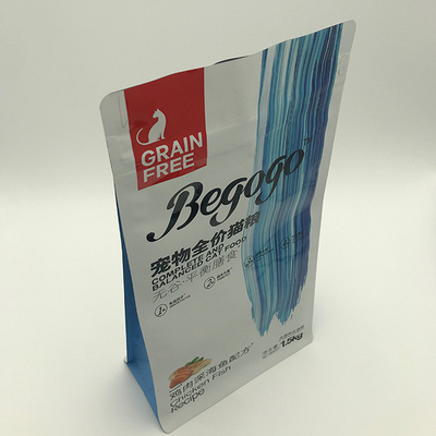 Кошачья еда сумки PET12 Gusset 1.5kg 280 X 210MM плоская нижняя бортовая в Recyclable упаковке