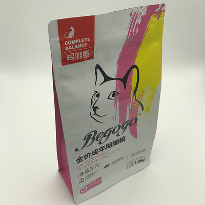 сумка корма для домашних животных 1.3kg упаковывая со стойкой кошачьей еды молнии вверх по плоскому нижнему бортовому Gusset